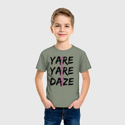 Футболка хлопковая детская YARE YARE DAZE, цвет: авокадо — фото 2