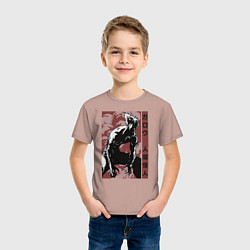Футболка хлопковая детская Garou, цвет: пыльно-розовый — фото 2