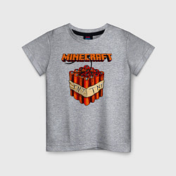 Футболка хлопковая детская Minecraft, цвет: меланж