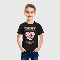 Футболка хлопковая детская BLACKPINK, цвет: черный — фото 2