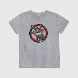 Футболка хлопковая детская Johnny Silverhand 01, цвет: меланж