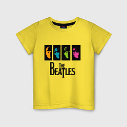 Футболка хлопковая детская Всемирный день The Beatles, цвет: желтый