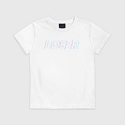 Футболка хлопковая детская LOSER Glitch, цвет: белый