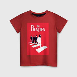 Футболка хлопковая детская The Beatles, цвет: красный