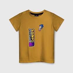 Футболка хлопковая детская Sonic 2, цвет: горчичный