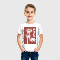 Футболка хлопковая детская Призрачный цветок, цвет: белый — фото 2