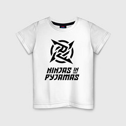 Футболка хлопковая детская NiP Ninja in Pijamas 202122, цвет: белый