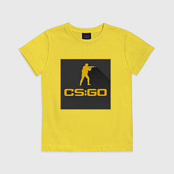 Футболка хлопковая детская CS GO Z, цвет: желтый