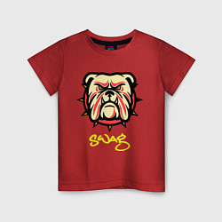 Футболка хлопковая детская Bulldog SWAG, цвет: красный