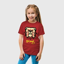 Футболка хлопковая детская Bulldog SWAG, цвет: красный — фото 2