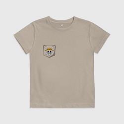 Футболка хлопковая детская One piece, цвет: миндальный