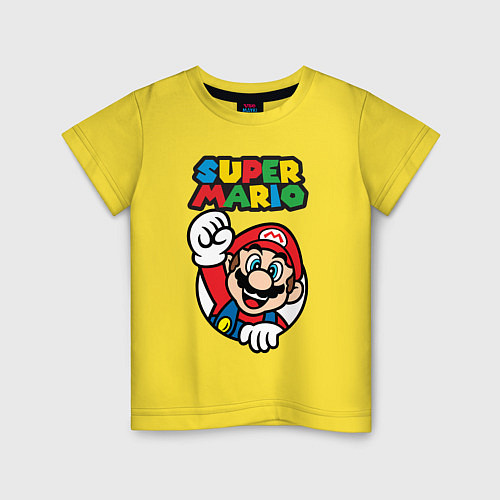 Детская футболка Mario / Желтый – фото 1