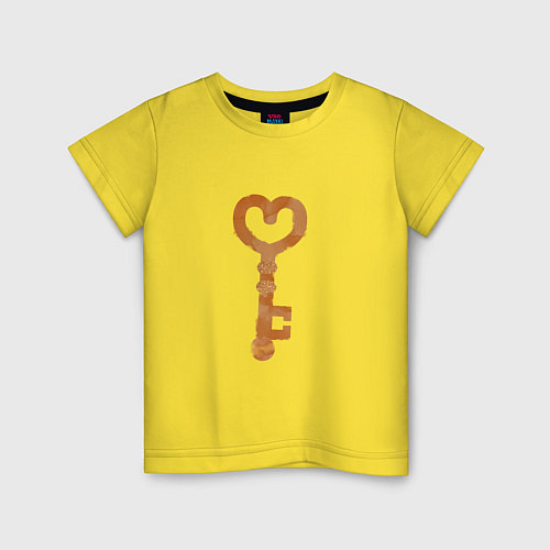 Детская футболка Ключ от твоего сердца / Желтый – фото 1