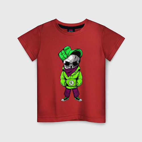 Детская футболка Skoda Skull Z / Красный – фото 1