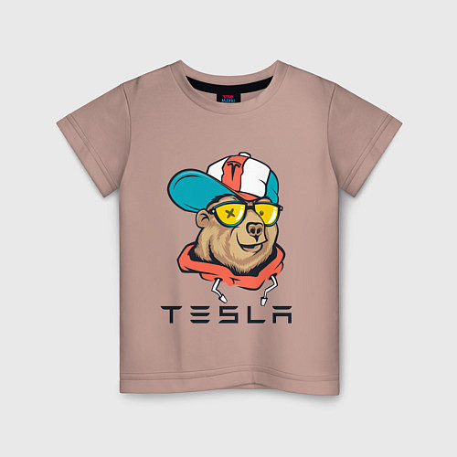 Детская футболка TESLA ТЕСЛА Z / Пыльно-розовый – фото 1