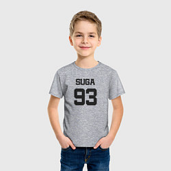Футболка хлопковая детская BTS - Suga 93, цвет: меланж — фото 2