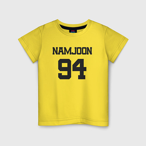 Детская футболка BTS - Namjoon RM 94 / Желтый – фото 1