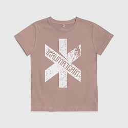 Футболка хлопковая детская TRAUMA TEAM Cyberpunk 2077, цвет: пыльно-розовый