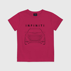 Футболка хлопковая детская Infinity Инфинити спина, цвет: маджента