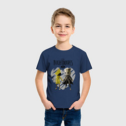 Футболка хлопковая детская Little Nightmares II, цвет: тёмно-синий — фото 2
