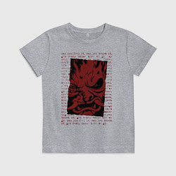 Футболка хлопковая детская Cyberpunk 2077 SAMURAI, цвет: меланж