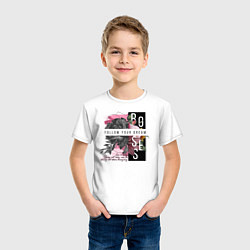 Футболка хлопковая детская Roses, цвет: белый — фото 2