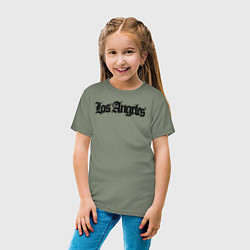 Футболка хлопковая детская Los Angeles, цвет: авокадо — фото 2