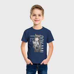 Футболка хлопковая детская Волчица и пряности, цвет: тёмно-синий — фото 2