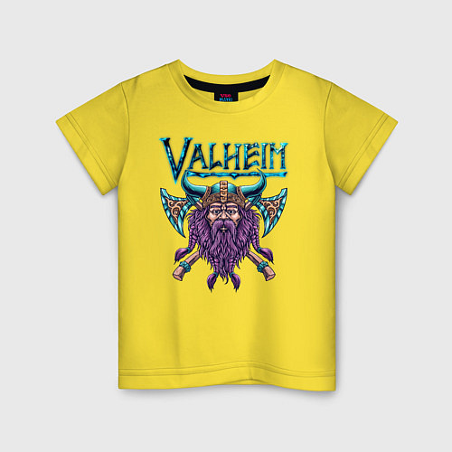 Детская футболка Valheim / Желтый – фото 1