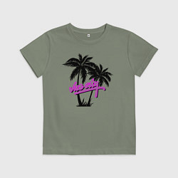 Футболка хлопковая детская GTA Vice City, цвет: авокадо
