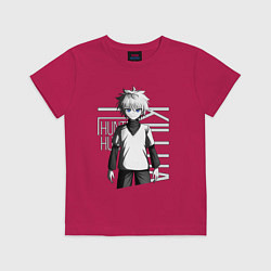 Футболка хлопковая детская Киллуа Золдик, цвет: маджента