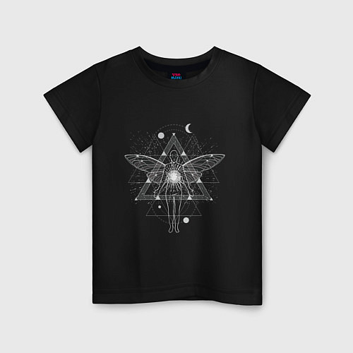 Детская футболка Геометрия астрал и душа / Черный – фото 1