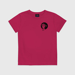 Футболка хлопковая детская Номер Пять, цвет: маджента