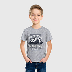 Футболка хлопковая детская My Official Napping Shirt, цвет: меланж — фото 2