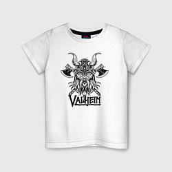 Футболка хлопковая детская Valheim, цвет: белый