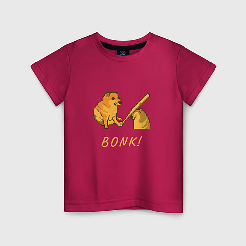 Детская футболка Doge Bonk go to horny jail / Маджента – фото 1