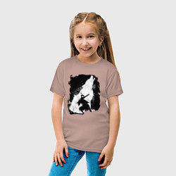 Футболка хлопковая детская DARK SOULS ТЁМНЫЕ ДУШИ, цвет: пыльно-розовый — фото 2