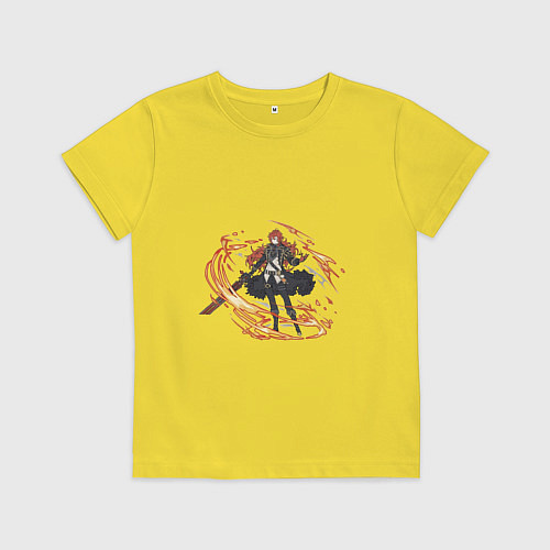 Детская футболка Дилюк / Желтый – фото 1