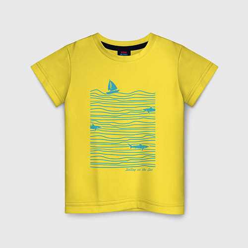 Детская футболка Море / Желтый – фото 1
