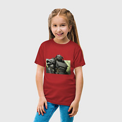 Футболка хлопковая детская Fallout x Skyrim, цвет: красный — фото 2