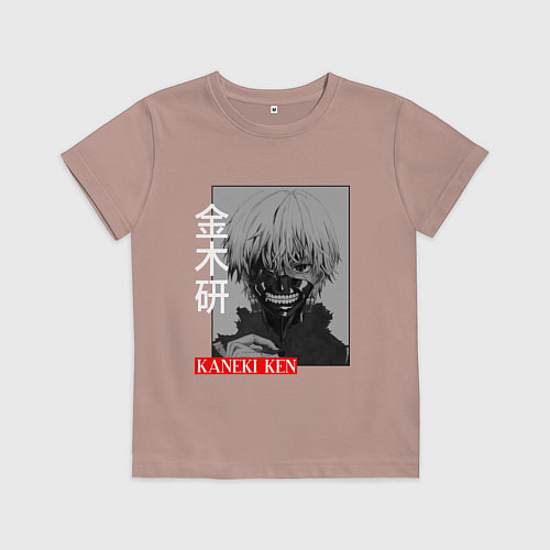 Детская футболка ТОКИЙСКИЙ ГУЛЬ / Пыльно-розовый – фото 1