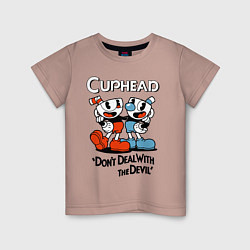 Детская футболка Cuphead, Dont deal with devil