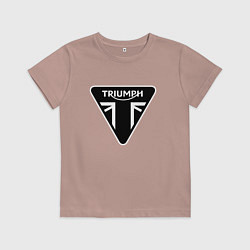 Футболка хлопковая детская Triumph Мото Лого Z, цвет: пыльно-розовый