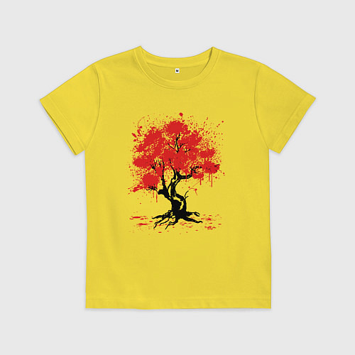 Детская футболка САКУРА SAKURA ВИШНЯ / Желтый – фото 1
