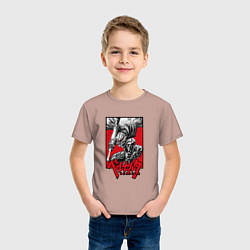 Футболка хлопковая детская BERSERK БЕРСЕРК, цвет: пыльно-розовый — фото 2