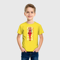Футболка хлопковая детская Asuka, цвет: желтый — фото 2