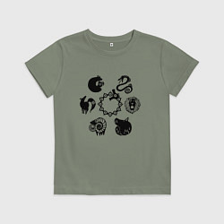 Футболка хлопковая детская 7 СМЕРТНЫХ ГРЕХОВ SEVEN DEADLY SINS Z, цвет: авокадо