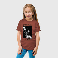 Футболка хлопковая детская Черный клевер Аста, цвет: кирпичный — фото 2