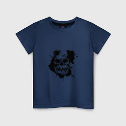 Футболка хлопковая детская Skull, цвет: тёмно-синий
