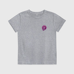 Футболка хлопковая детская Zerg logo mini Purple, цвет: меланж